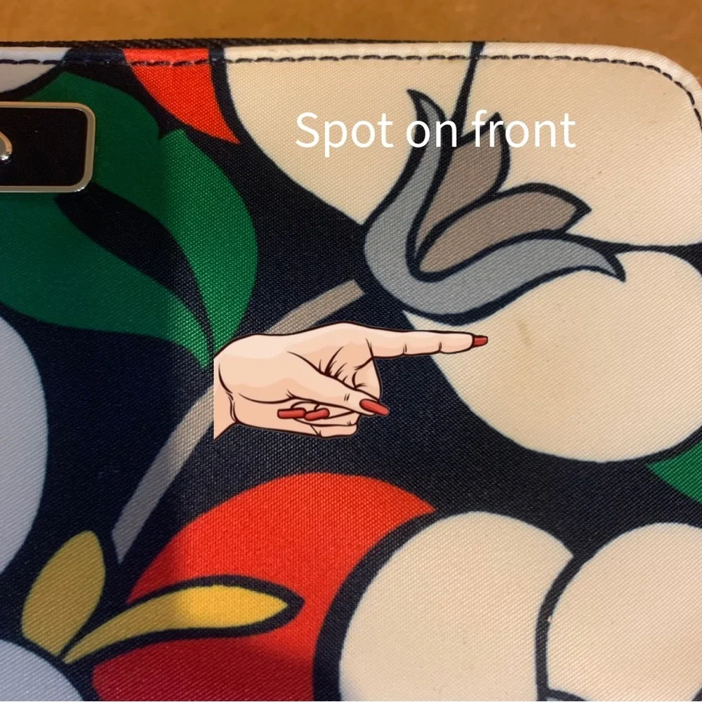 KATE SPADE "DAWN BREEZY" MULTI COLOR FLORAL LARGE CONTINENTAL WALLET - Picture 11 of 13